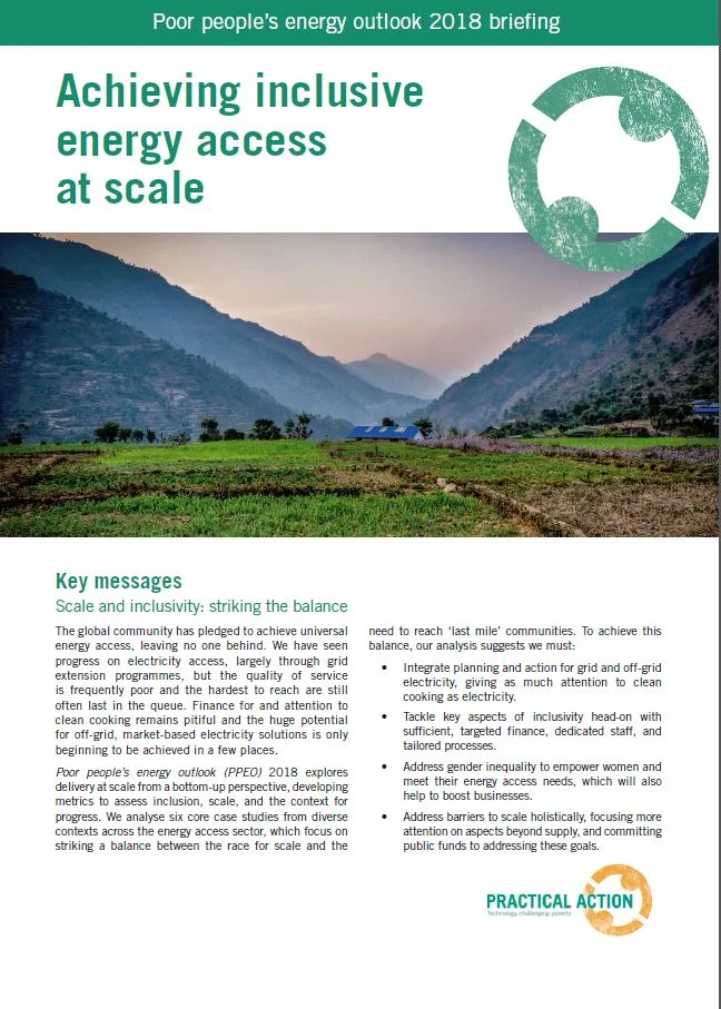 Poor People's Energy Outlook 2018 - Briefing Summary