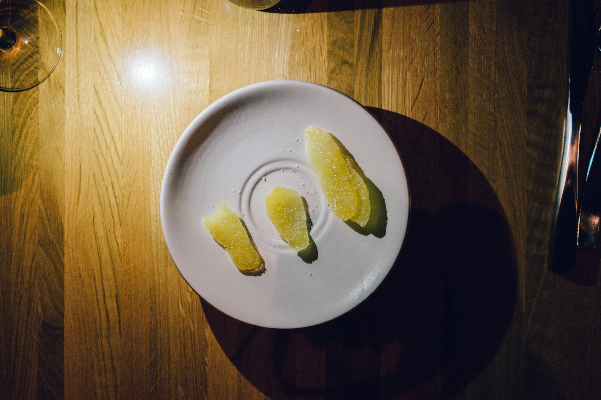 these candied ginger that goes with one of TFK's drinks were amazing!