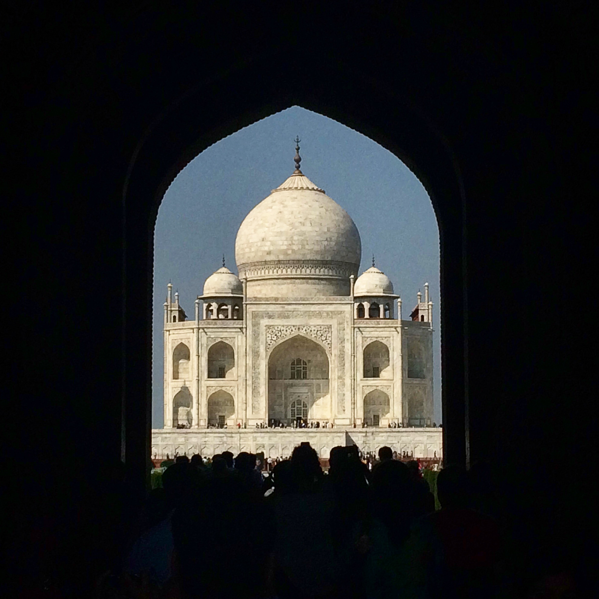 View of the Taj Mahal from the main entrance.