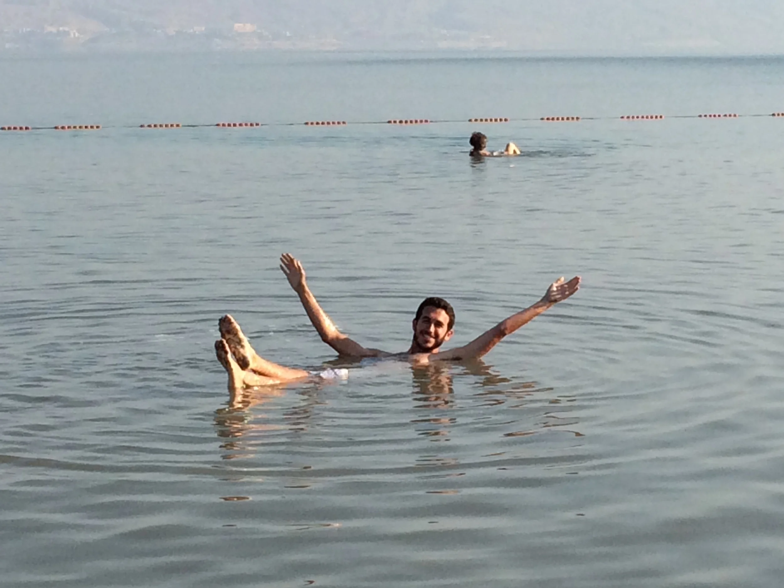 Floating in the Dead Sea