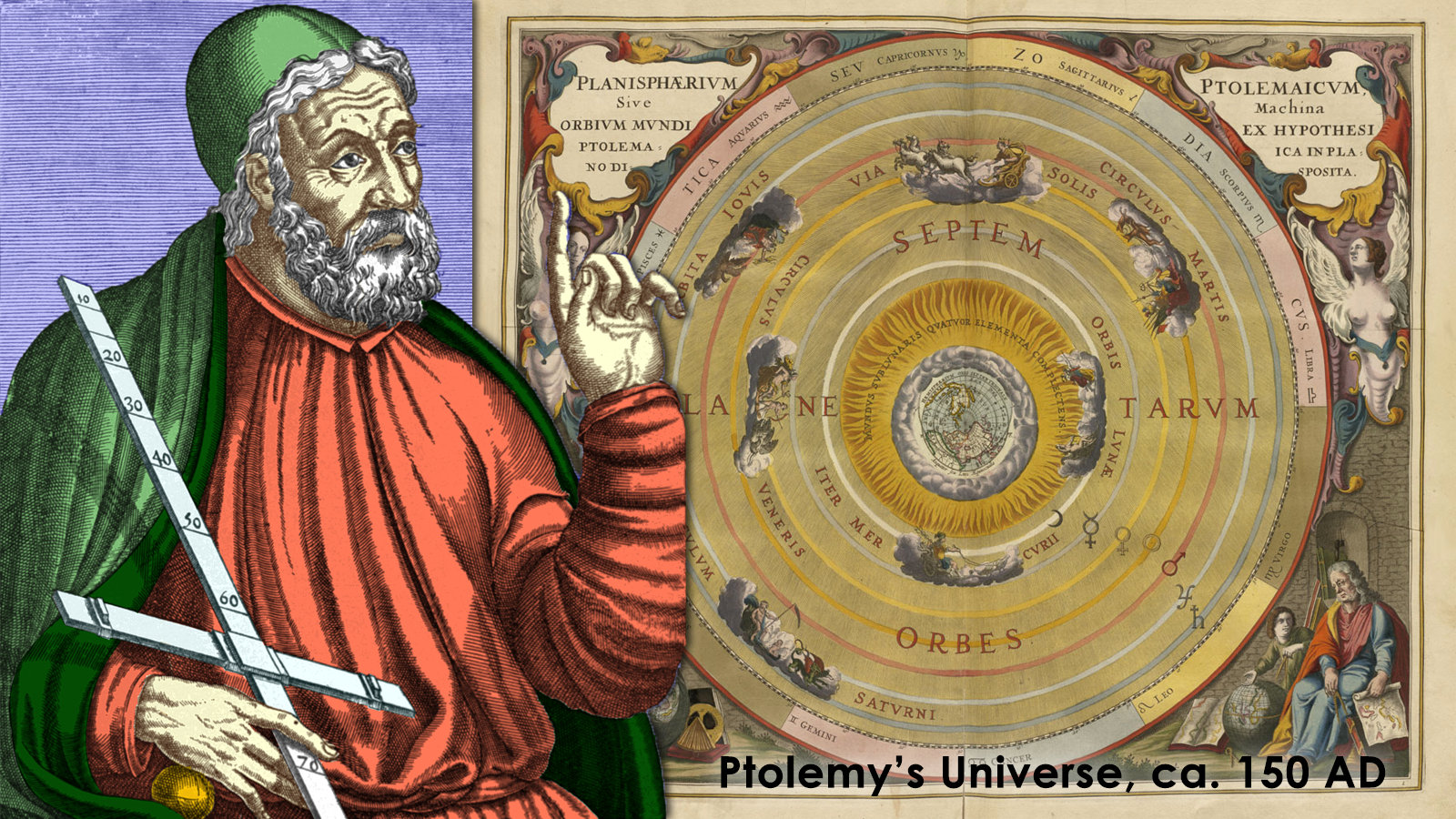 Ptolemy's geocentric universal model was accepted for centuries before Copernicus instead put the sun at the center of the universe...which, of course, was also woefully incorrect.
