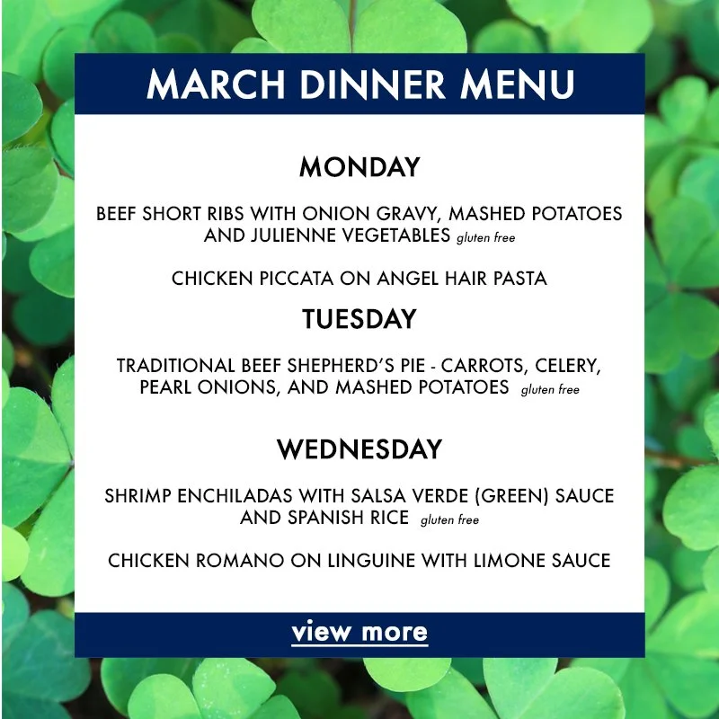 Thumbnail image of our March Deli Menu, call us at 630-323-0135 with any questions