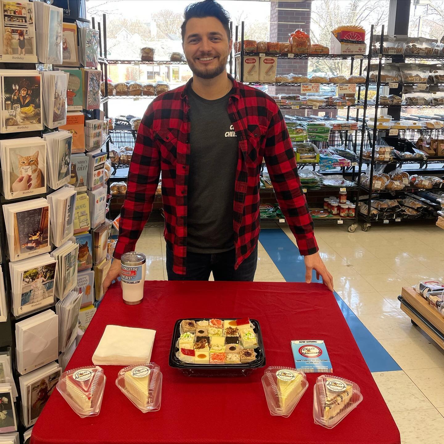 It&rsquo;s a local and family affair! La Grange-based CHAD&rsquo;S CHEESECAKE is here sampling their delicious deserts! While supplies last&hellip;