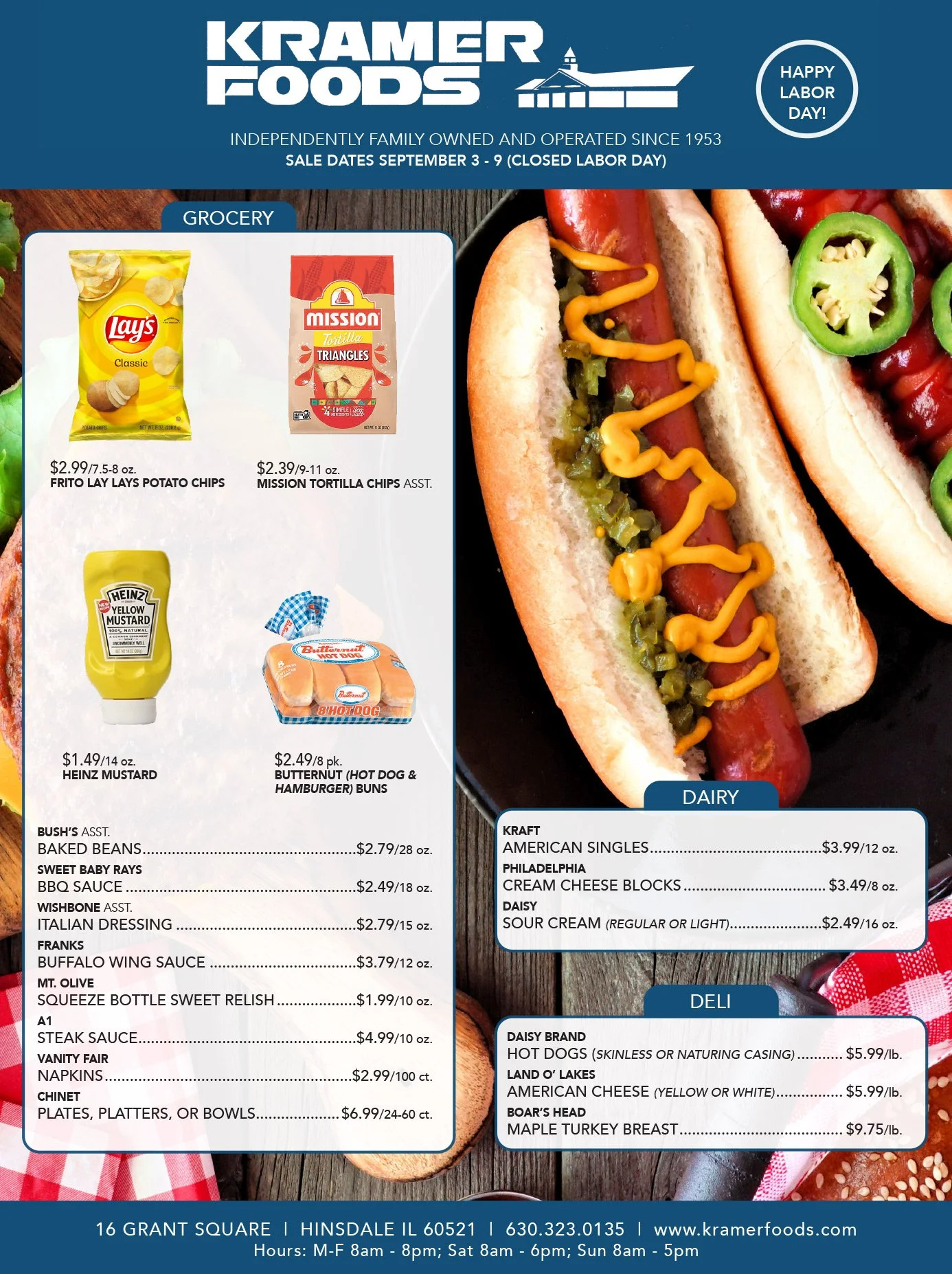 image of this weeks sale ad, call us at 630-323-0135 with any questions