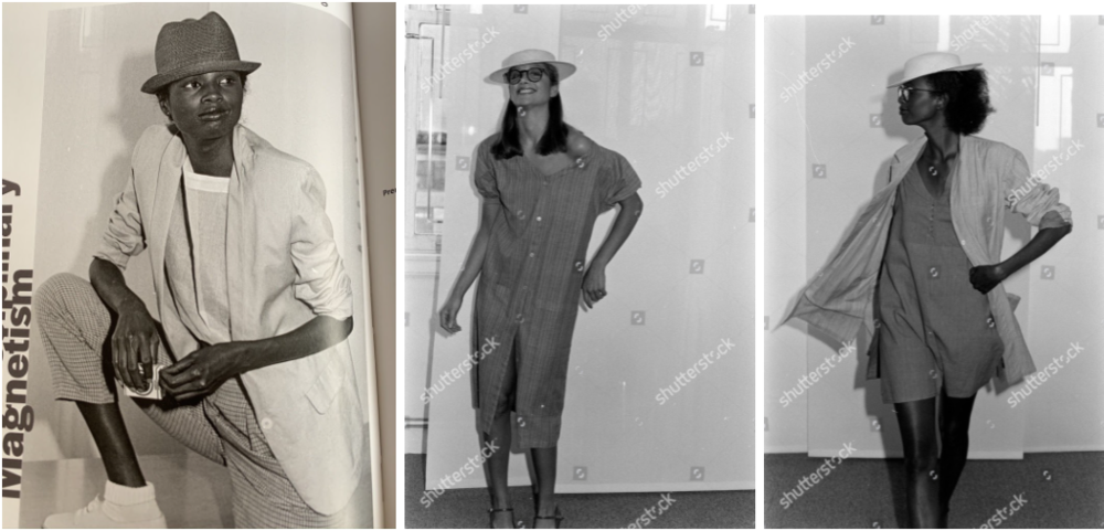  Willi Smith Street Couture, p.142   Willi Wear Resort 1979. Again, my mom’s hat. I do not know the style name. All the other hats from this shoot are my mothers when I looked through shutterstock- see other images for reference… these might have bee