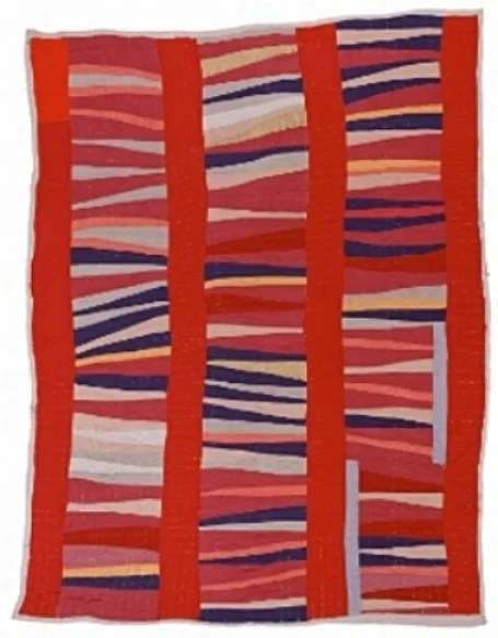 "Bars and String Pieced Columns"quilted by Jessie T. Pettway in the 1950s. (Stephen Pitkin Studio)