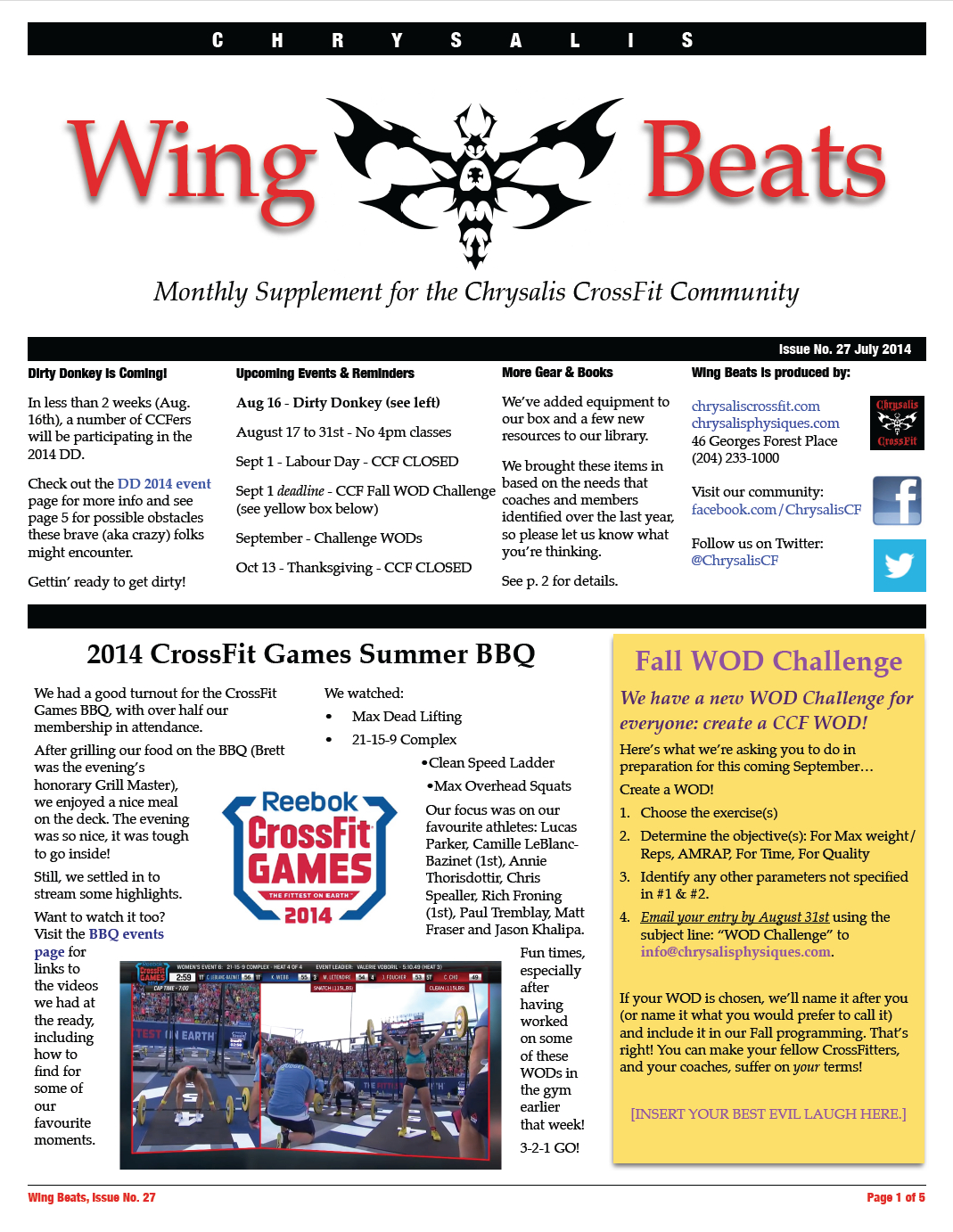 WingBeats Issue #27 - July 2014