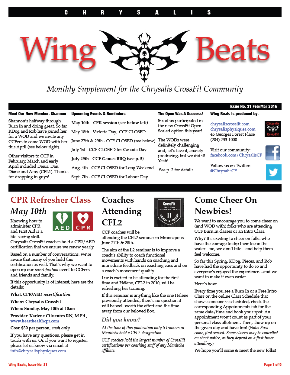 WingBeats Issue #31 - FebMar 2015