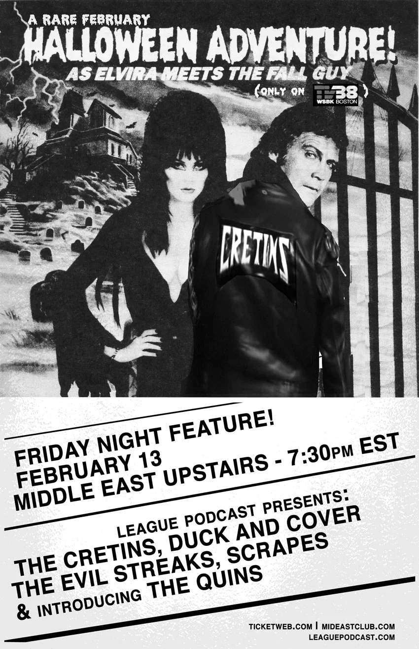 FRI 2/13 Duck and Cover, Scrapes, The Quins at MIDDLE EAST UPSTAIRS