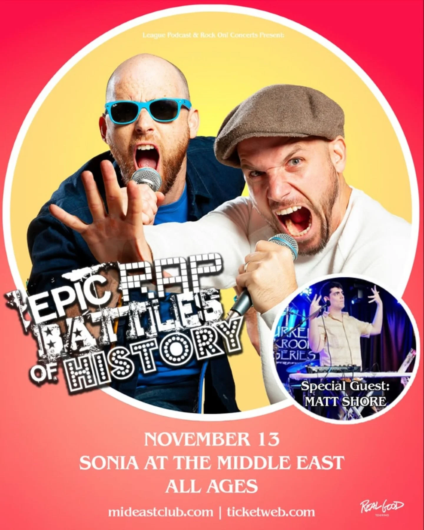 ONE MORE WEEK! 
Score your tickets to @erb at @soniamideast November 13th before it sells out! Opening act is @mattshore__ you don&rsquo;t want to miss him!! Tickets at @ticketweb link in bio and story highlights!