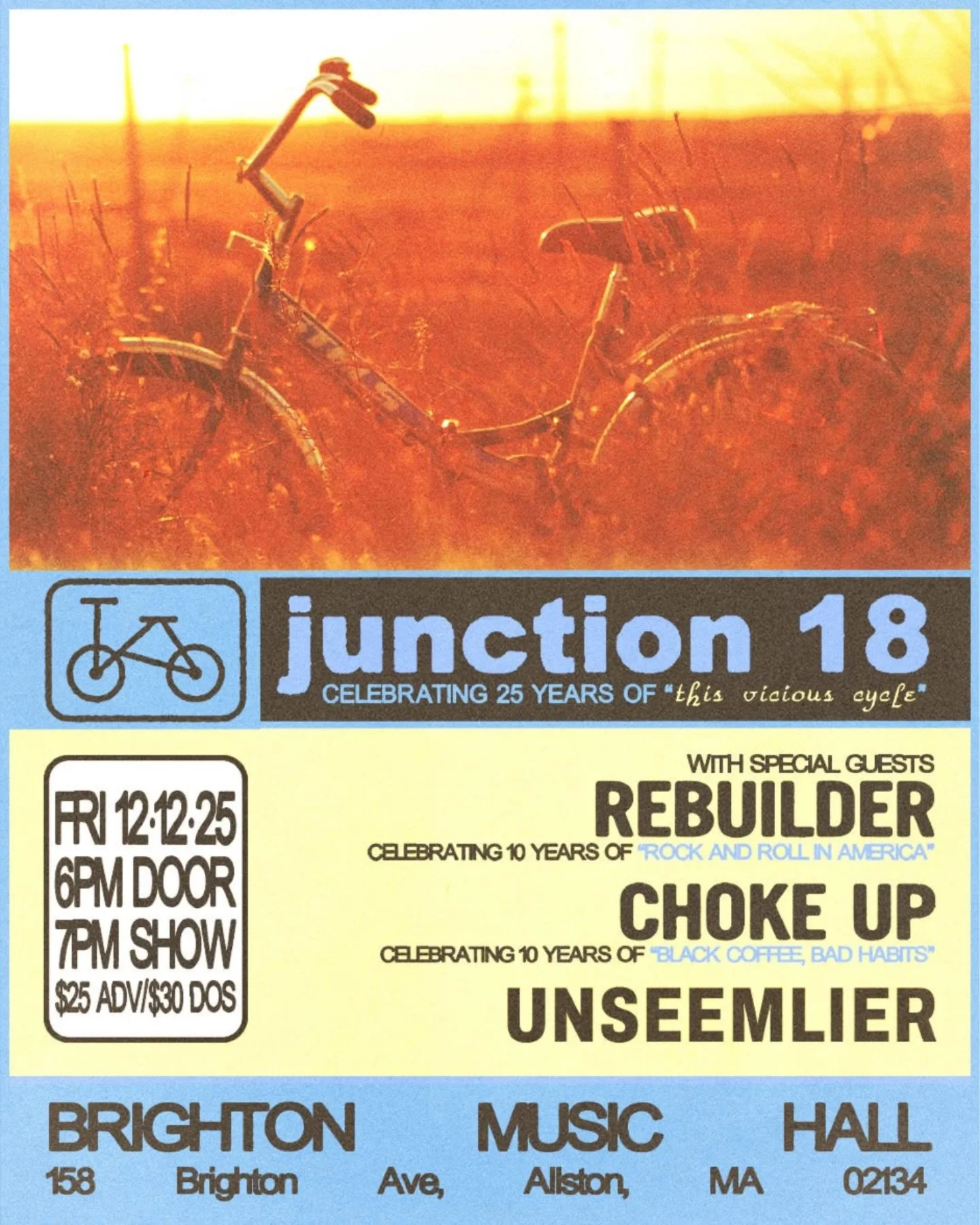 #Repost @brighton_music
・・・
Don&rsquo;t miss the Junction 18 X Rebuilder X Choke Up X Unseemlier takeover happening at Brighton Music Hall on December 12! 🎶

Secure your tickets at the link in bio! 🎫
