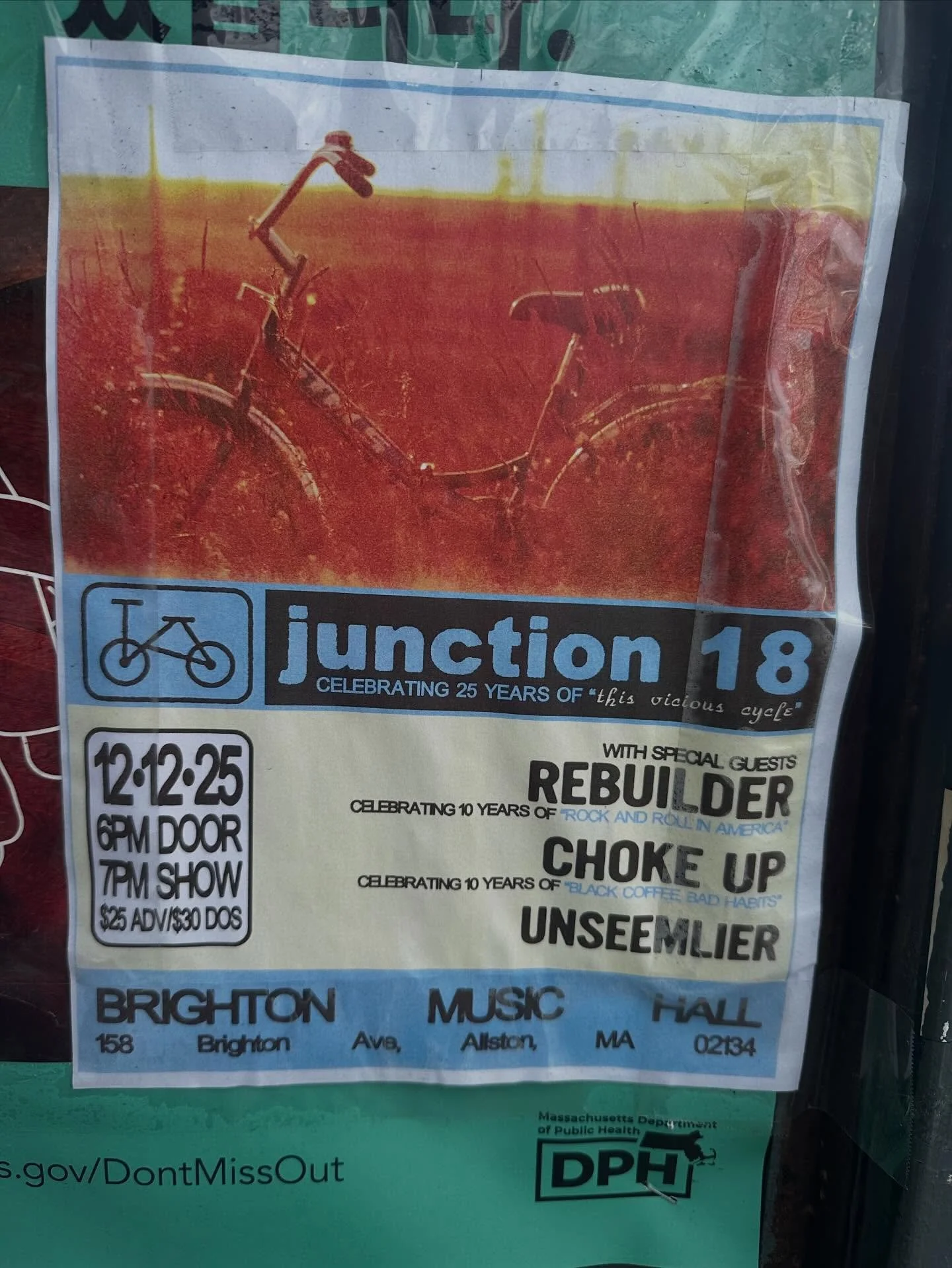 See ya Friday? @rebuilderboston ❌ @junction18rock ❌ @unseemlier at @brighton_music Presented by Citizens. Tickets at @ticketmaster or head to the box office at Paradise Rock Club 🎟️.