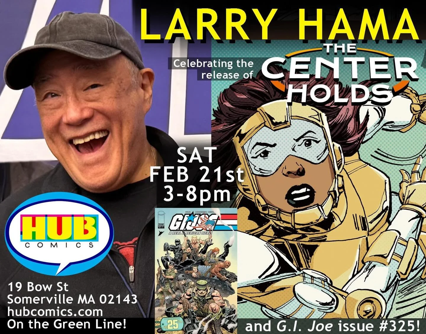 You don&rsquo;t want to miss Legendary Larry Hama at @hubcomics today! Come on down! Today! 3pm to 8pm!