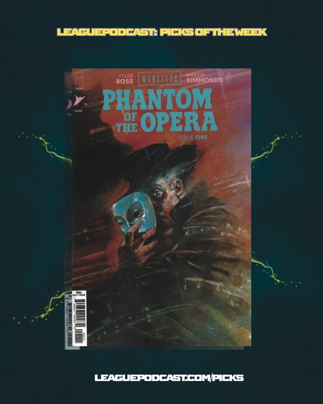 League Podcast Comic Book Picks of the Week for Wednesday, February 25, 2026:

🎭 UNIVERSAL MONSTERS: PHANTOM OF THE OPERA #1 &ndash; Tyler Boss and Martin Simmonds unmask a new horror classic!

💀 PUNISHER #1 &ndash; Ben Percy and a powerhouse art t