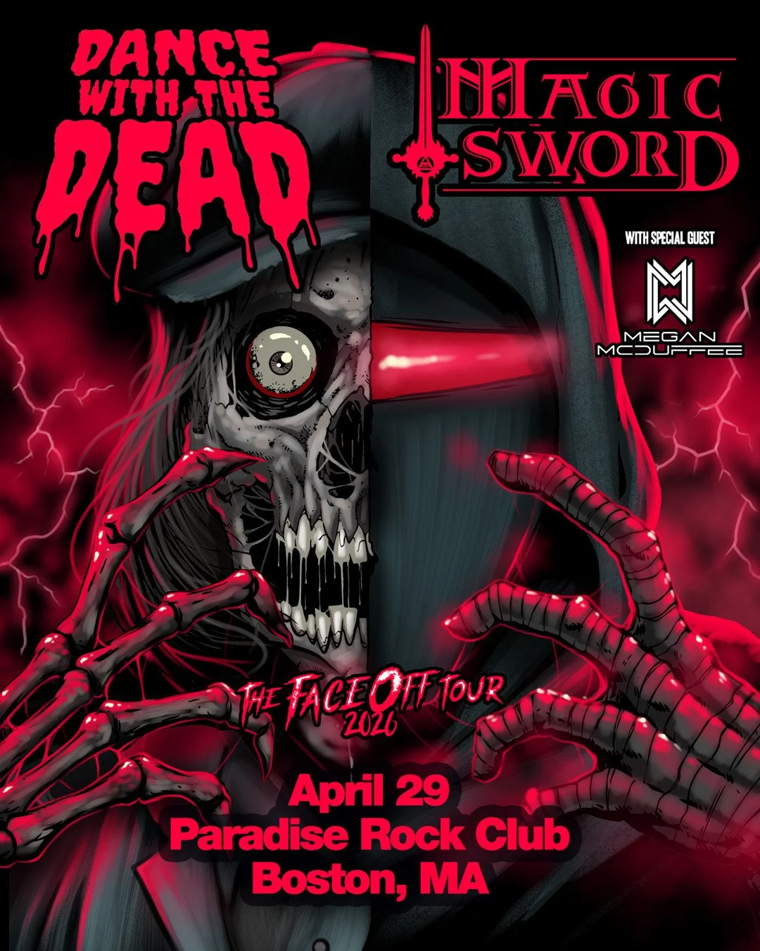 CONTEST TIME! TOMORROW'S SHOW!

Last chance to win tickets to 
DANCE WITH THE DEAD (@dwtd) &amp; MAGIC SWORD (@magicswordmusic)
The Face Off Tour
Support by: Megan McDuffee
at Paradise Rock Club (@paradiserockclub) presented by Citizens!

🗓 Wednesda