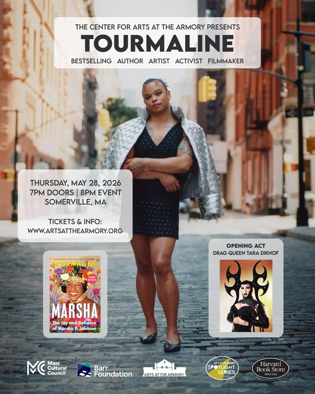 Excited to share this incredible event featuring artist and author Tourmaline 😍 (@tourmaliiine)

Come by Arts at the Armory(@artsatthearmory) May 28th for a riveting introduction to Tourmaline&rsquo;s new book Marsha, published in May 2025.

Tickets