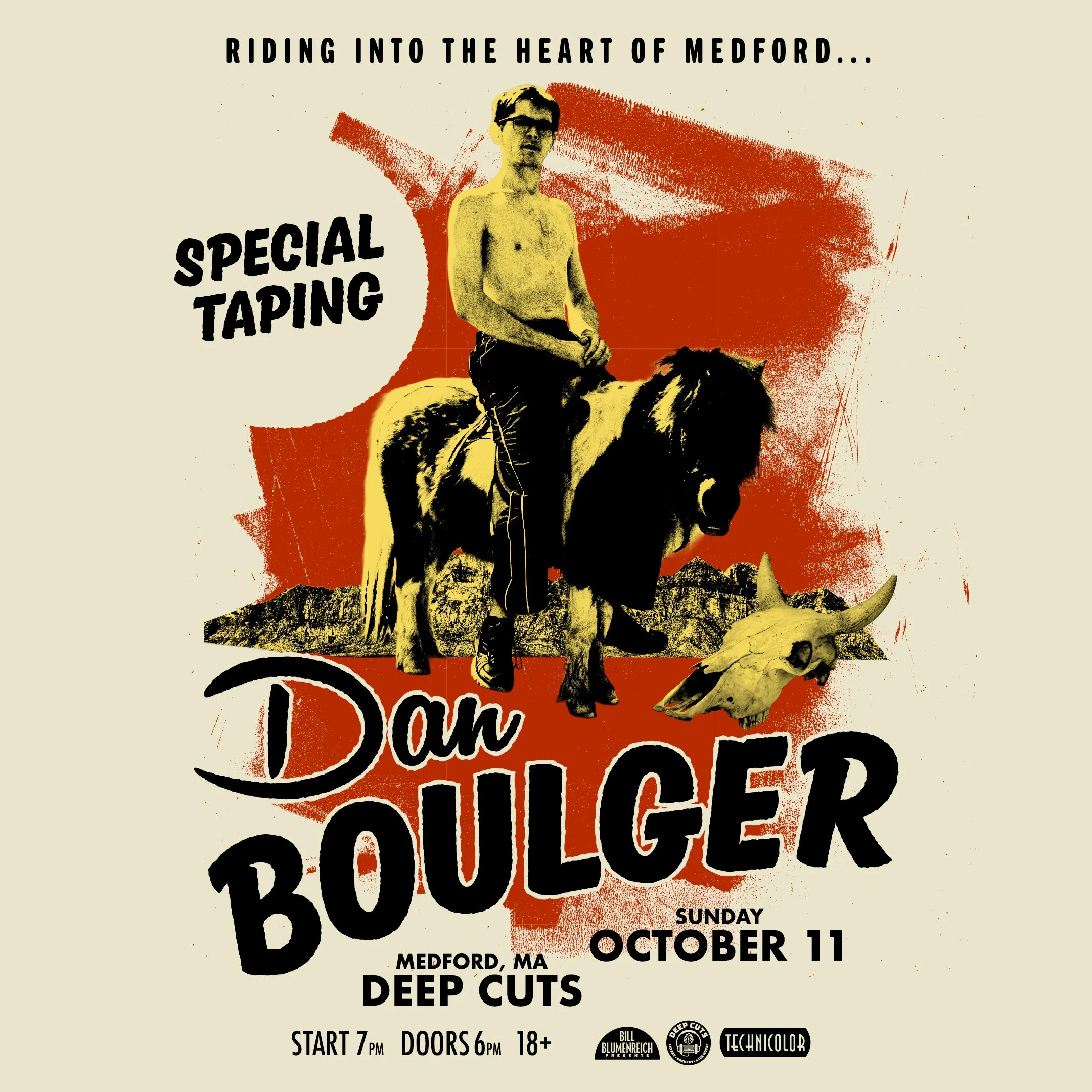 Sun 10/11 - Dan Boulger at Deep Cuts - SPECIAL TAPING! TWO SHOWS!