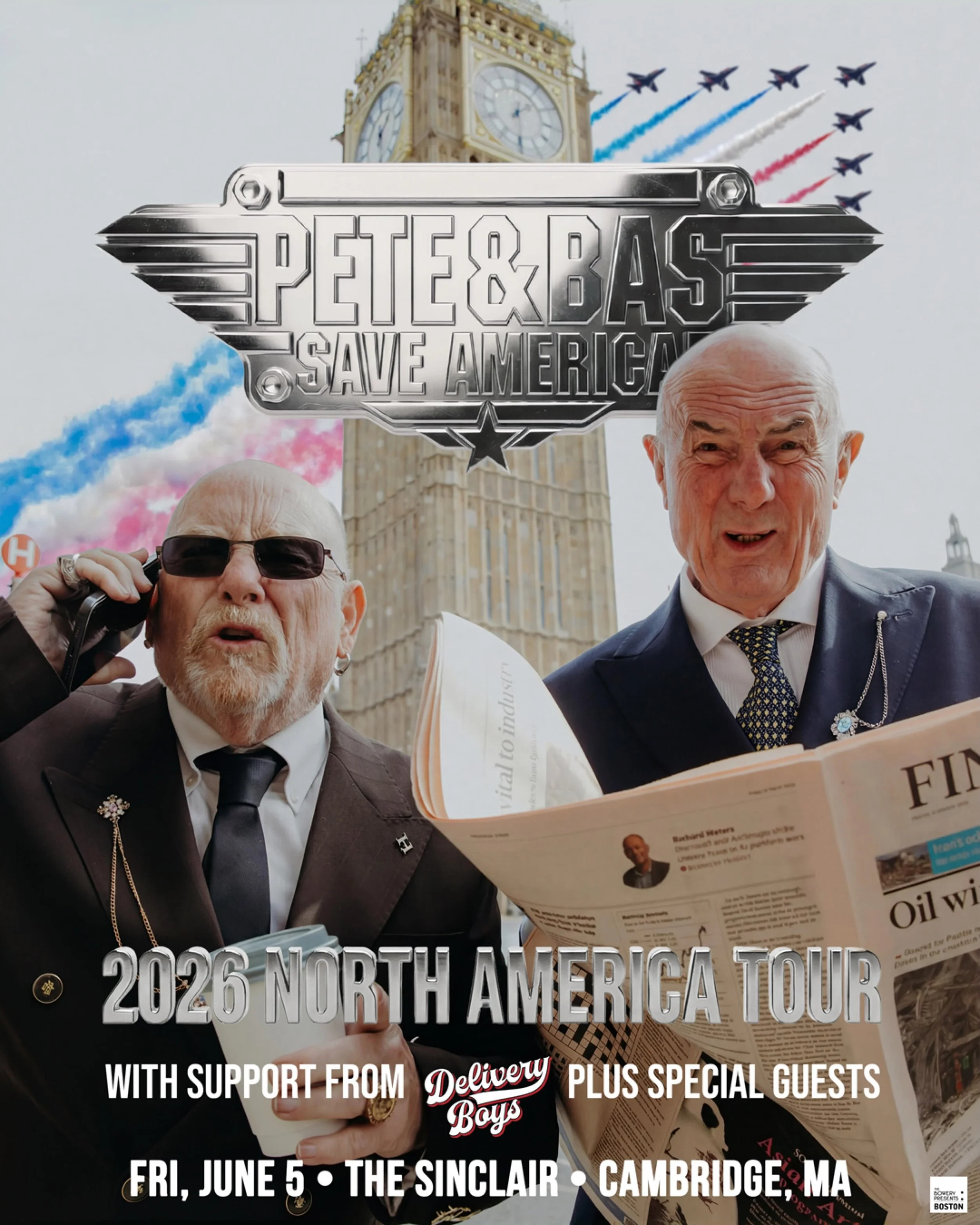 Oi! Tonight! 
Don&rsquo;t miss @pete_and_bas at @thesinclair with @deliveryboysbk!
🇬🇧