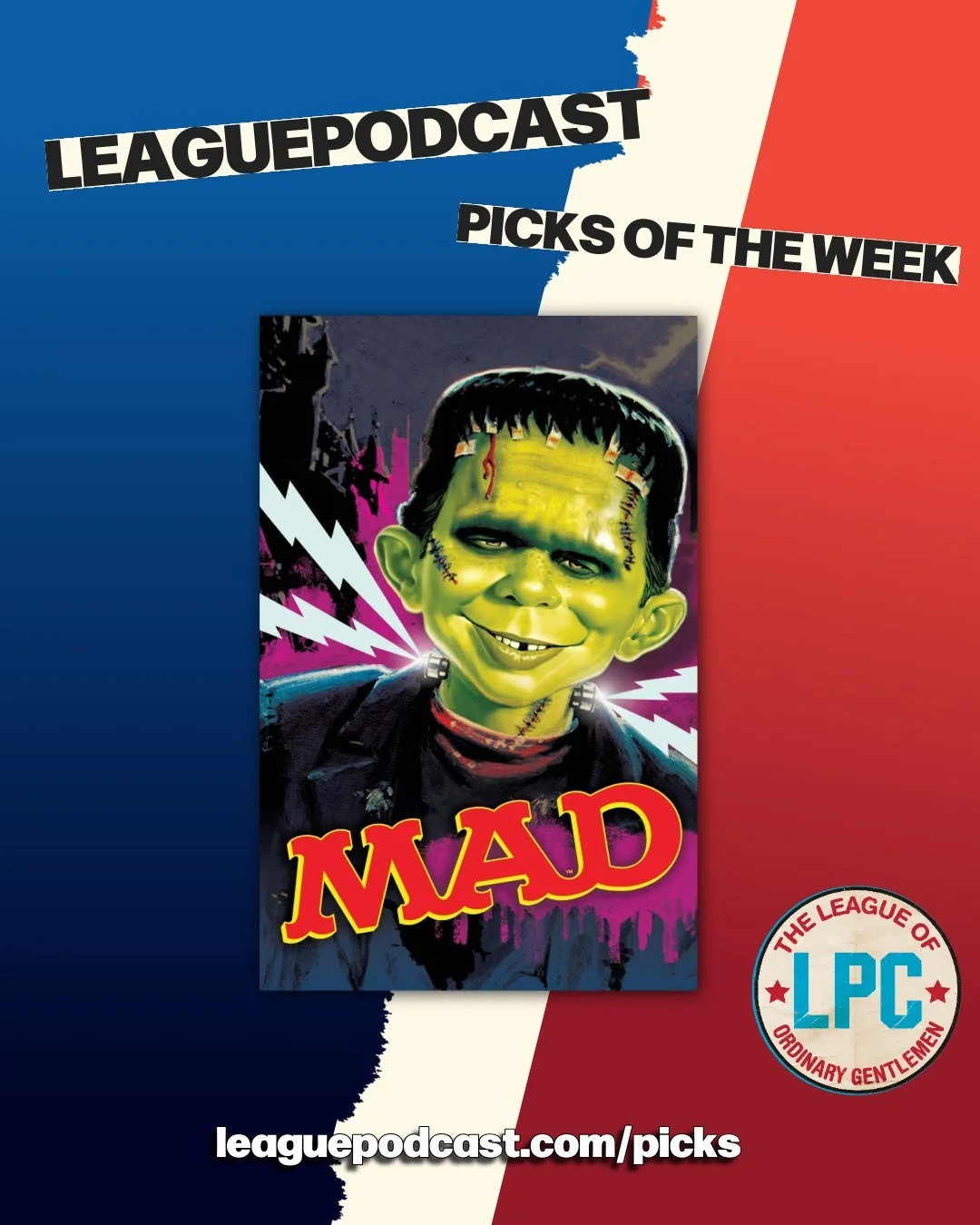 League Podcast Comic Book Picks of the Week for Wednesday, August 19, 2026:

🃏 MAD #601 &ndash; What, Me Be Alive? MAD Magazine at #601! Spy Vs. Spy! Sergio Aragones and all the Halloween classics are BACK with a brand new issue!

🪖 G.I. JOE #25 &n