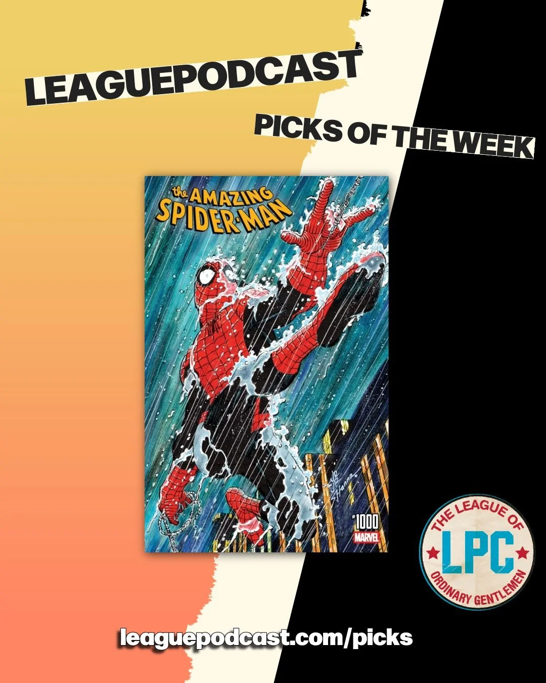 League Podcast Comic Book Picks of the Week for Wednesday, September 30, 2026:

☢️ Geiger #25
Get ready for the Geiger/Redcoat crossover with anniversary issue Geiger #25!

🕸️ The Amazing Spider-Man #1000
Swing over to the shop for copies of ASM #10