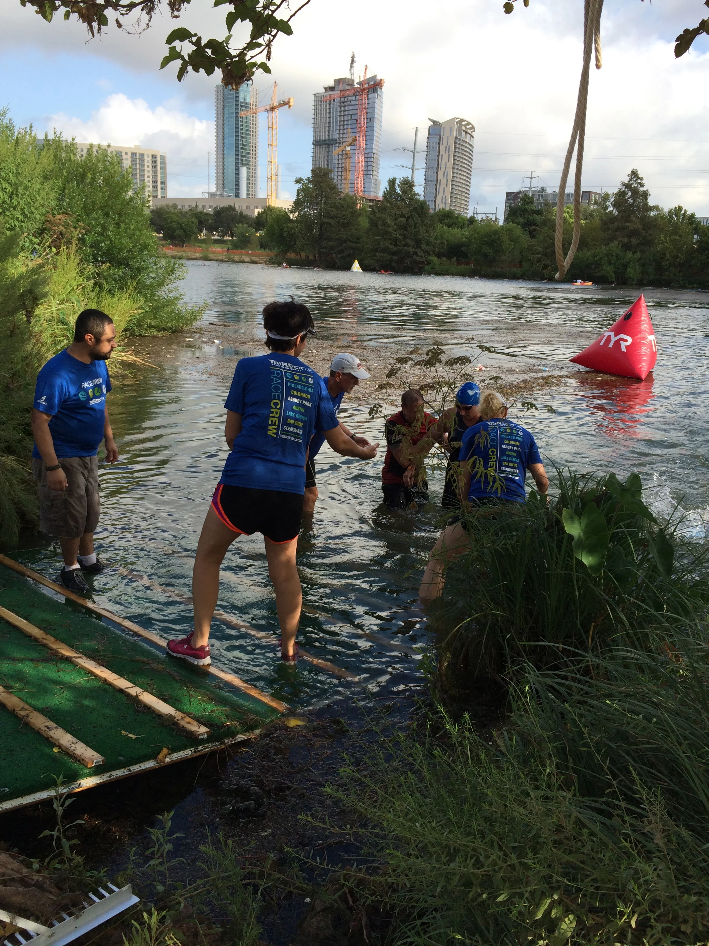 End of the swim