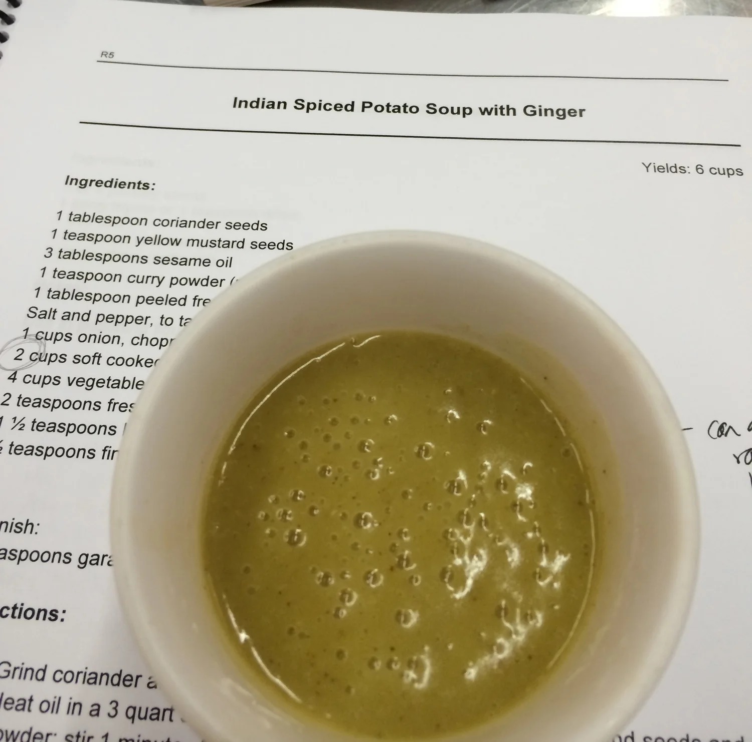 Indian Spiced Potato Soup with Ginger, recipe by the Natural Epicurean