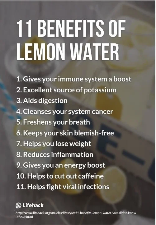 Benefits of lemon water