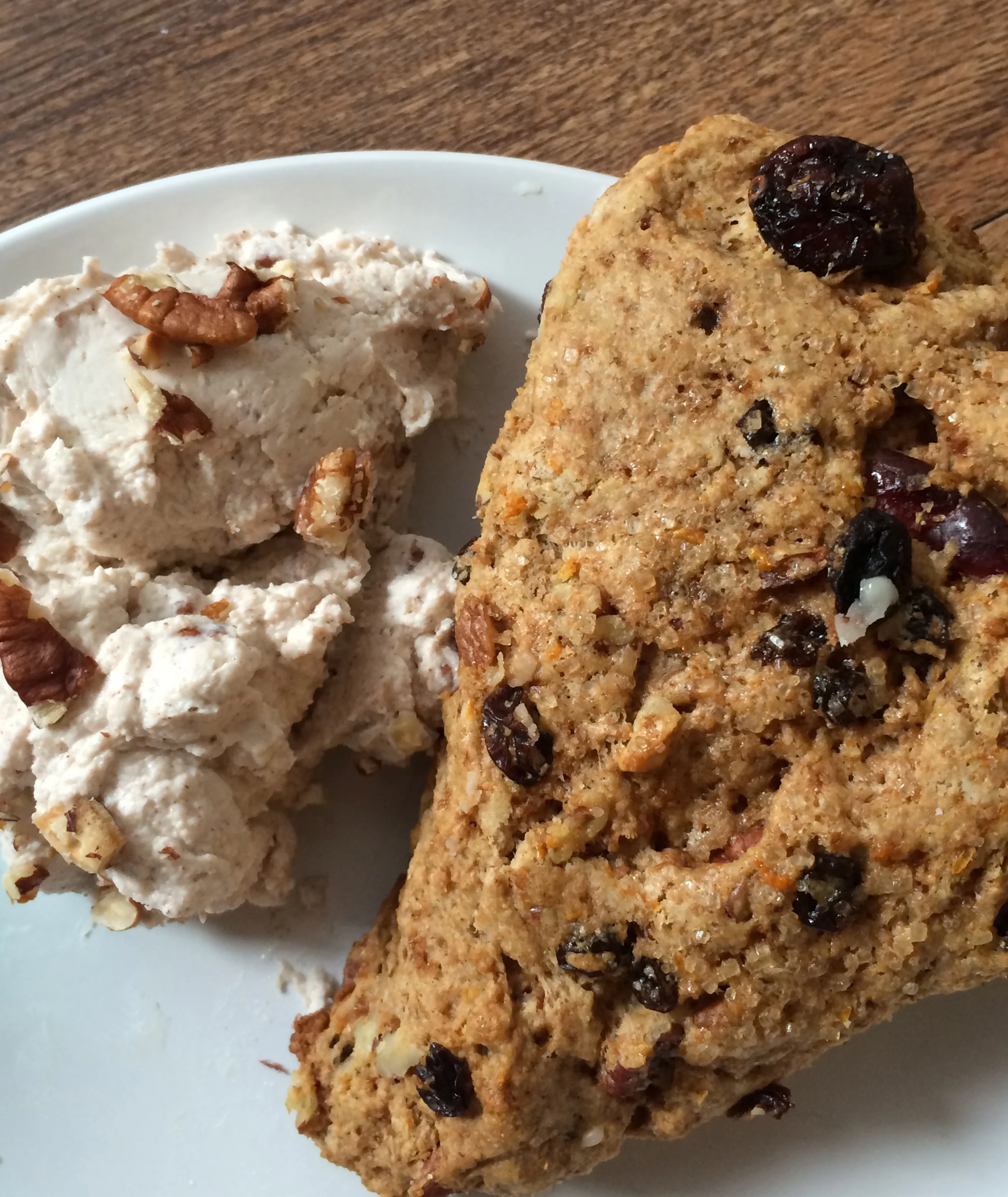 Orange Cranberry Scone with Maple Cinnamon Yogurt Cheese