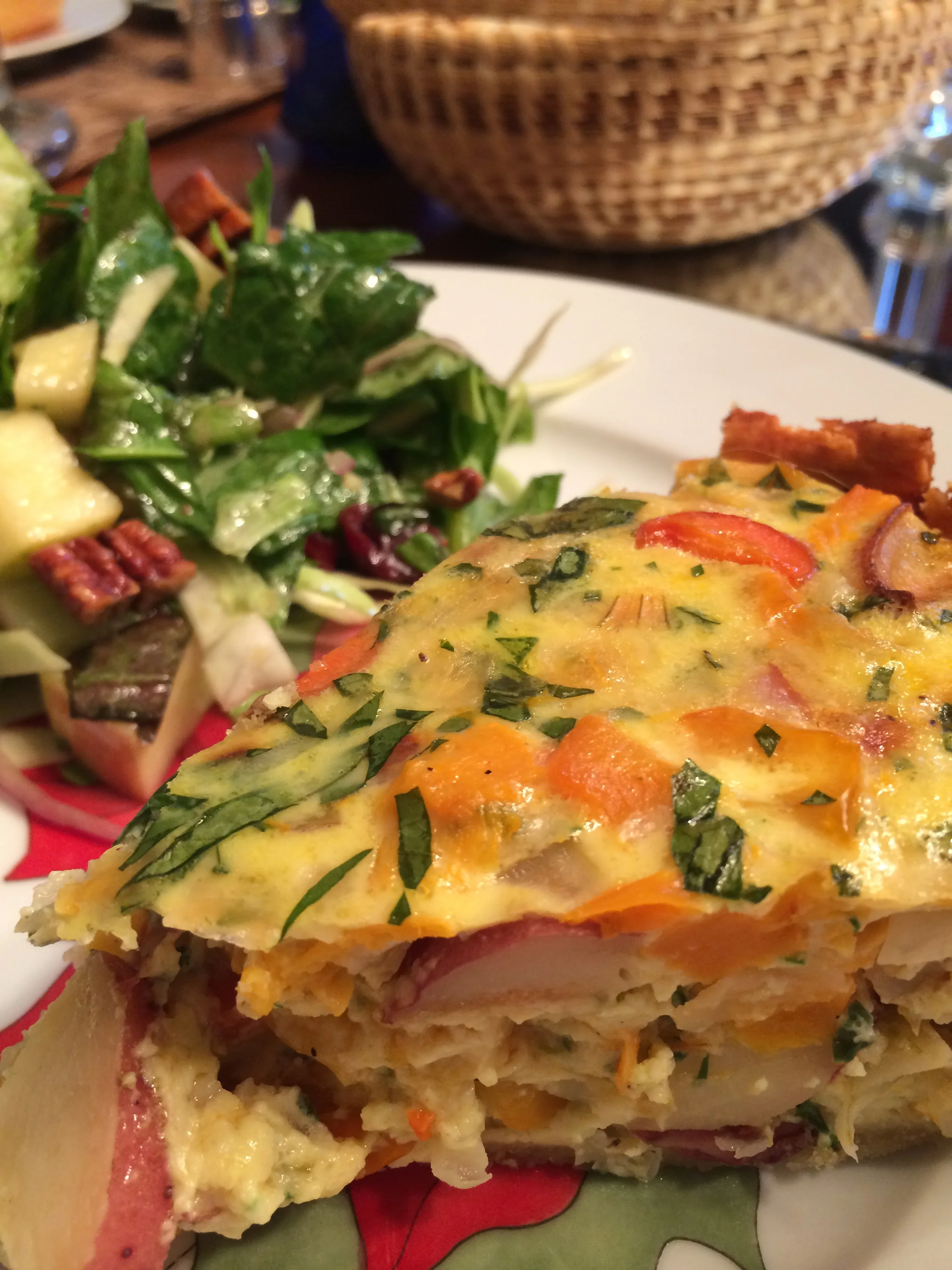 Deep Dish Roasted Vegetable Quiche