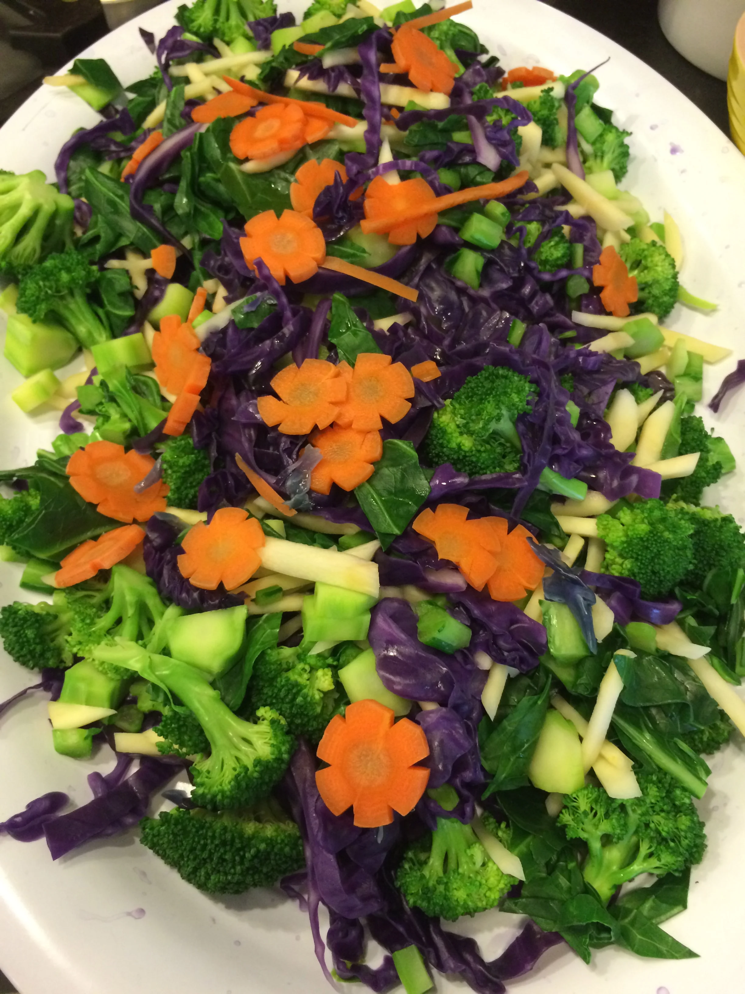 Blanched vegetable salad