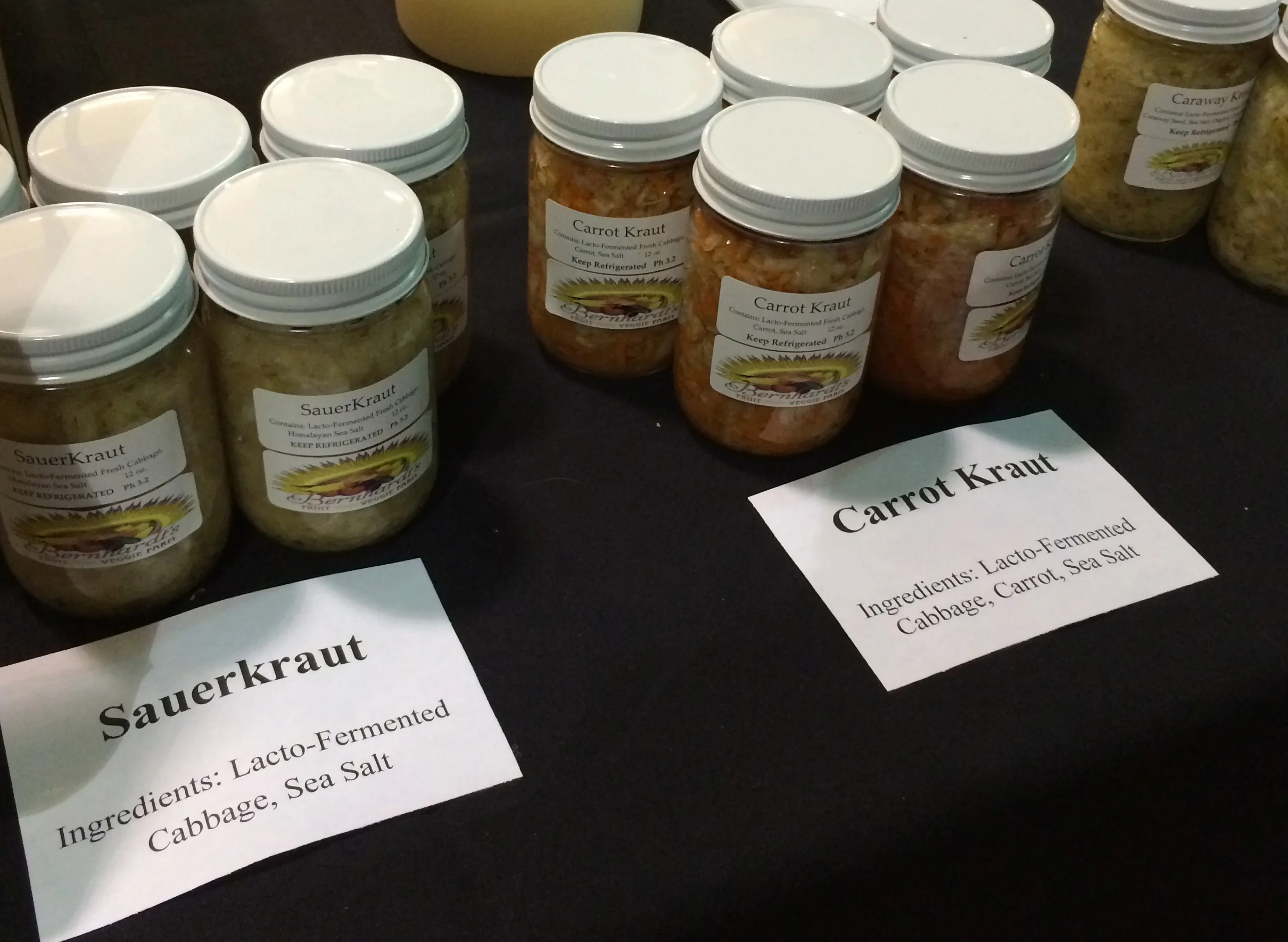 Fermented vegetables at the Austin Fermentation Festival
