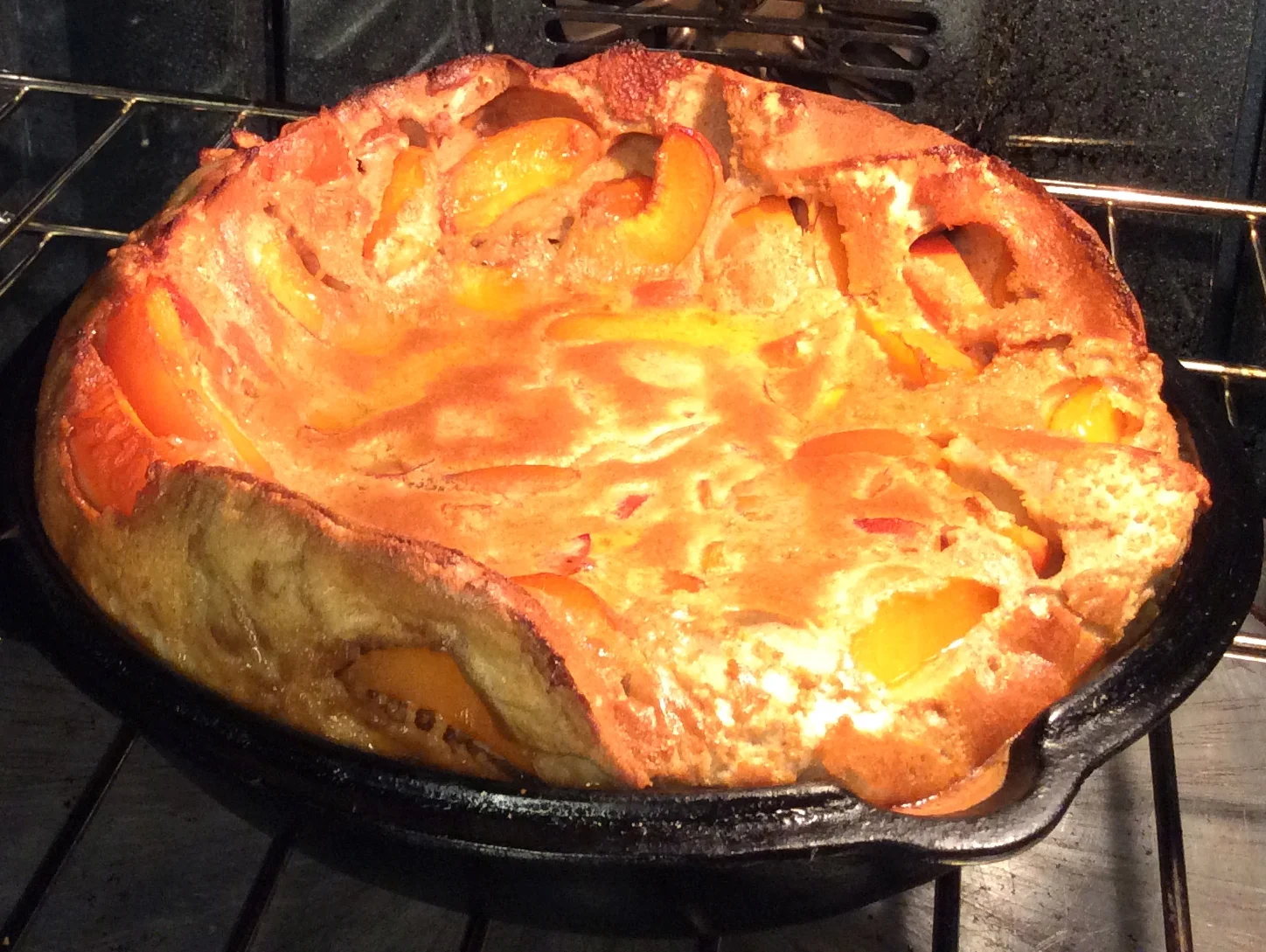 Puffed pancake in the oven