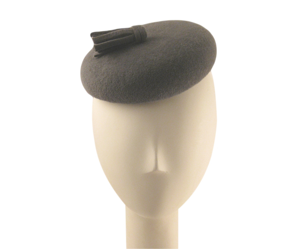 "The Classics" Mini Beret Grey with Tassel