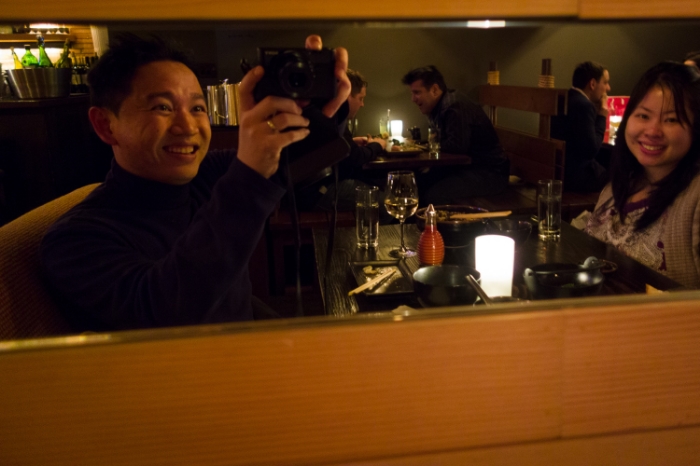 J. and me on a date at Blue Ribbon Izakaya in NYC. We did not feel guilty about leaving Phil that night with his grandparents. After date night, we were refreshed and energized to take care of him through the night :)