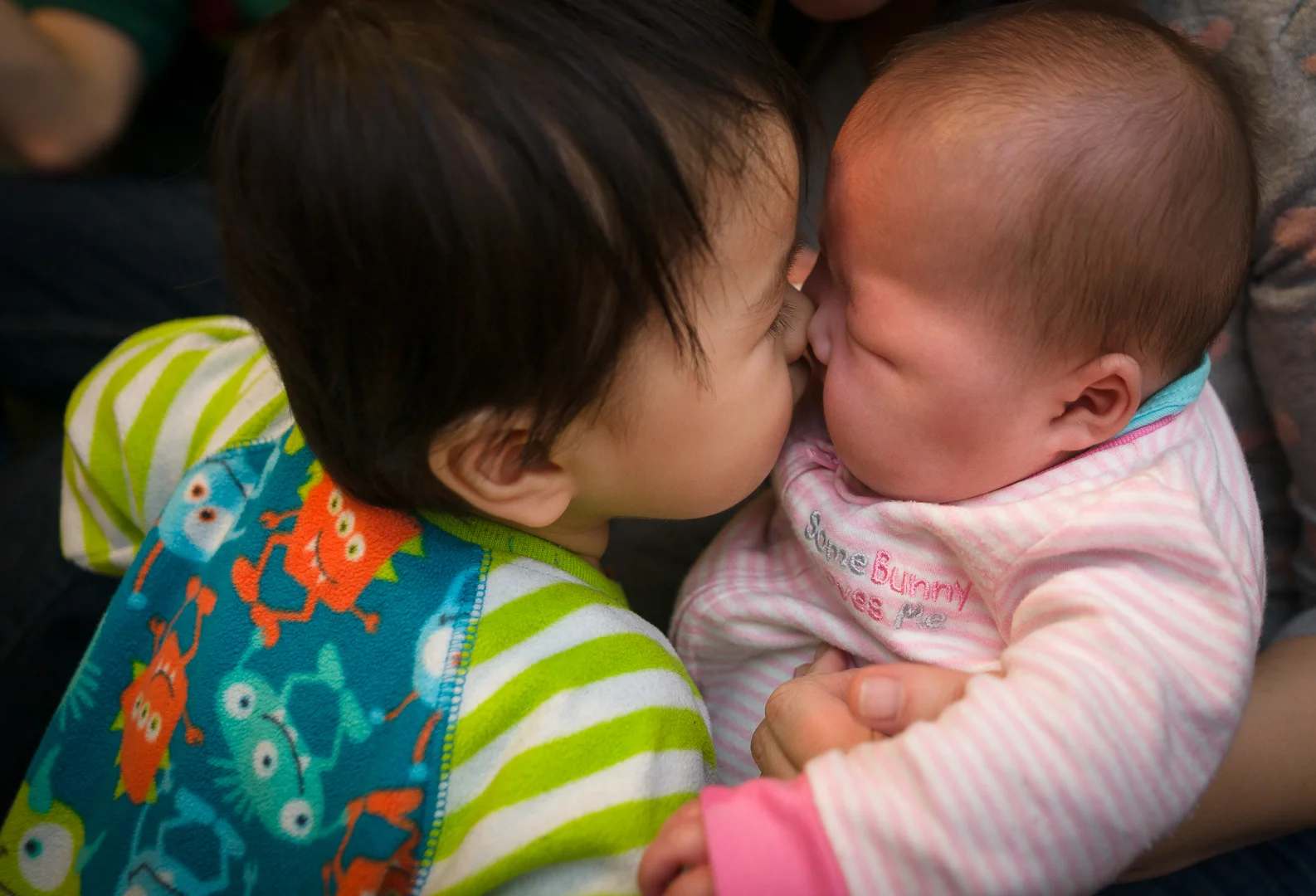 Phil kissing one of my best friends' daughter when she was crying.