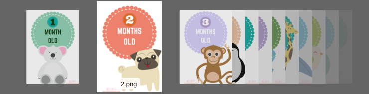 Super Cute and Super Free printable Baby Monthly Milestone Signs, one for every month!