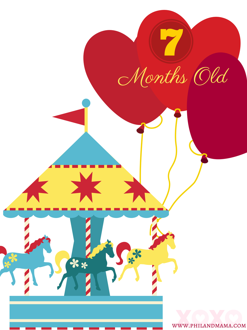 Baby's First Year: Free Printable (Circus-Themed) Baby Month Signs for  Photographs (Plus FREE Circus Birthday Party Printables!) — Phil and Mama