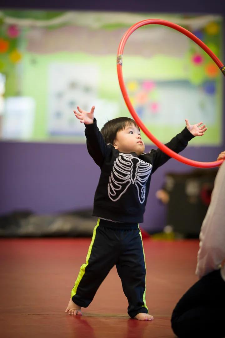 Phil dressed as a skeleton on halloween at the little gym