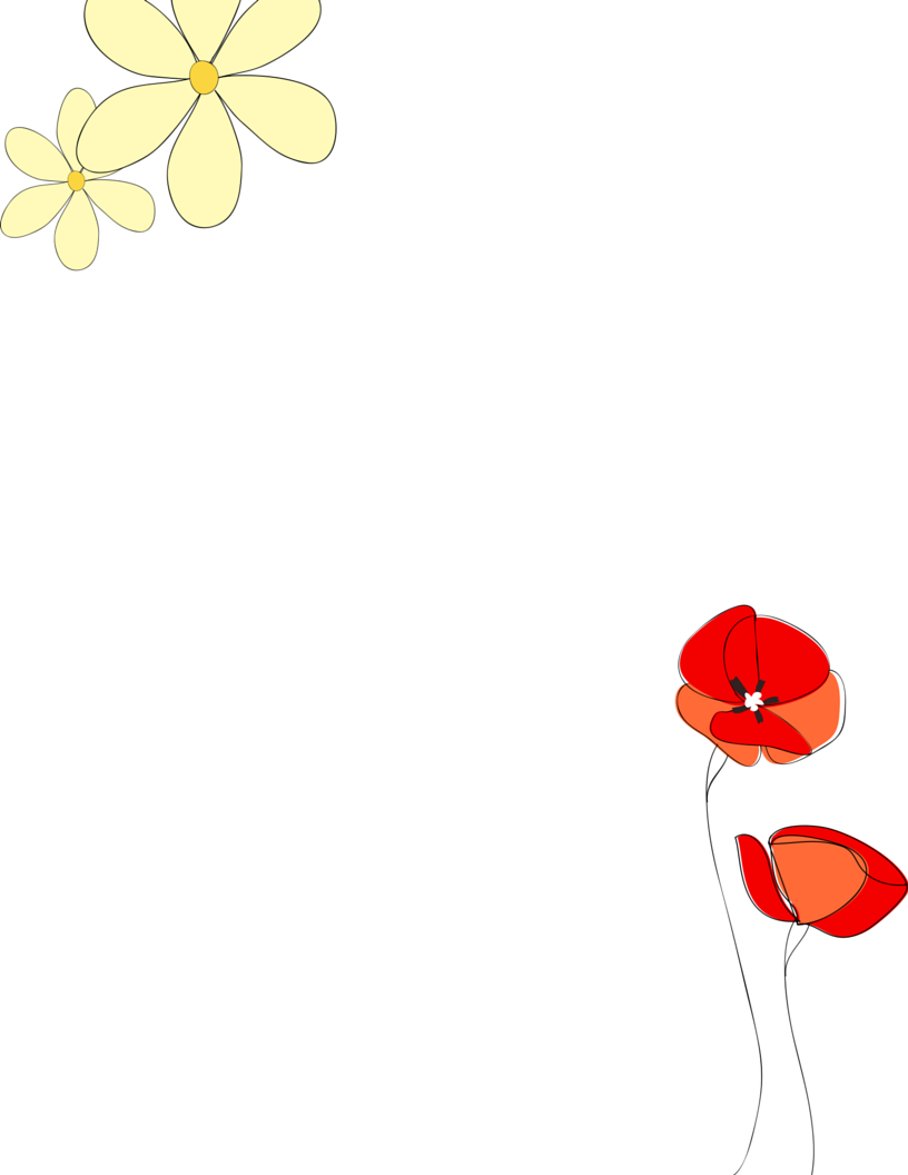 Pretty flowers to do list printable PDF