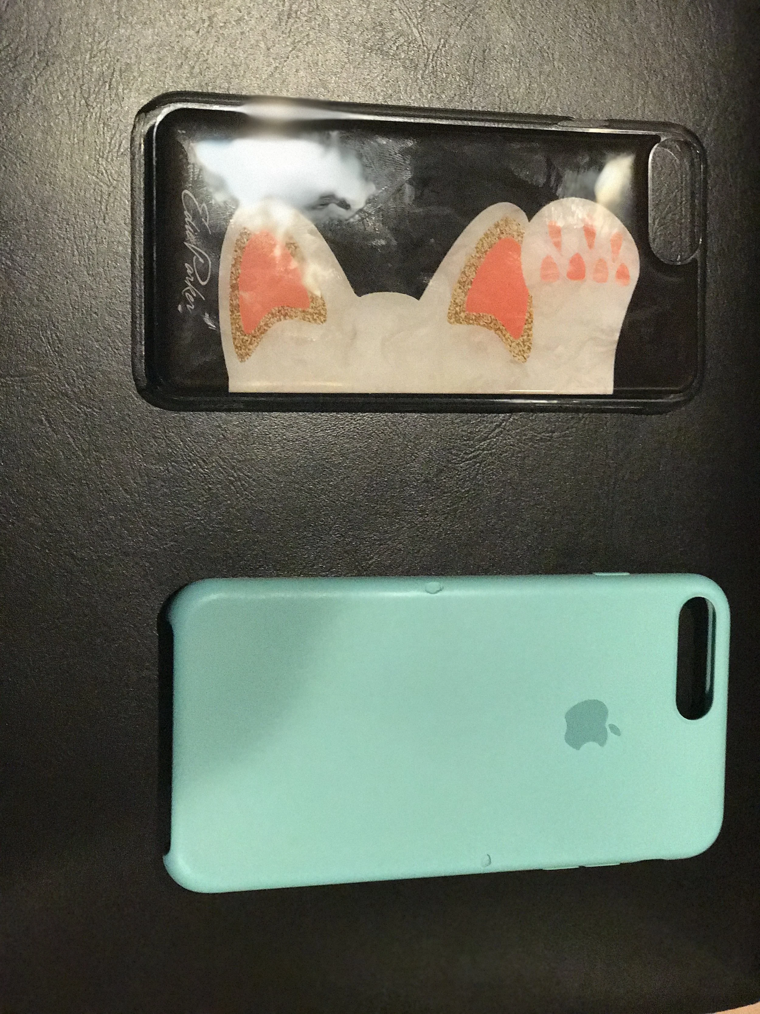 even though my silicone case from Apple is chipped, it still looks cleaner and newer than my just-opened Edie Parker goo.ey iPhone case