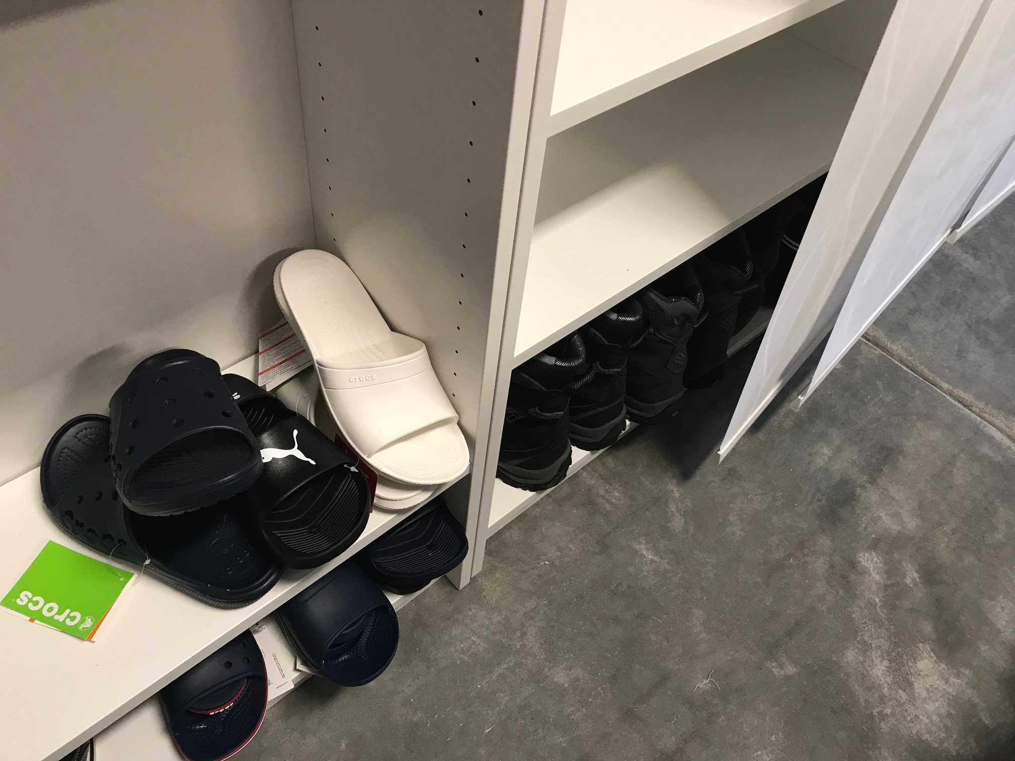 Shoe storage space!