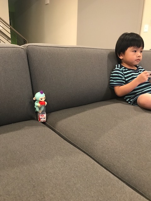 Zoe watching Phil play games
