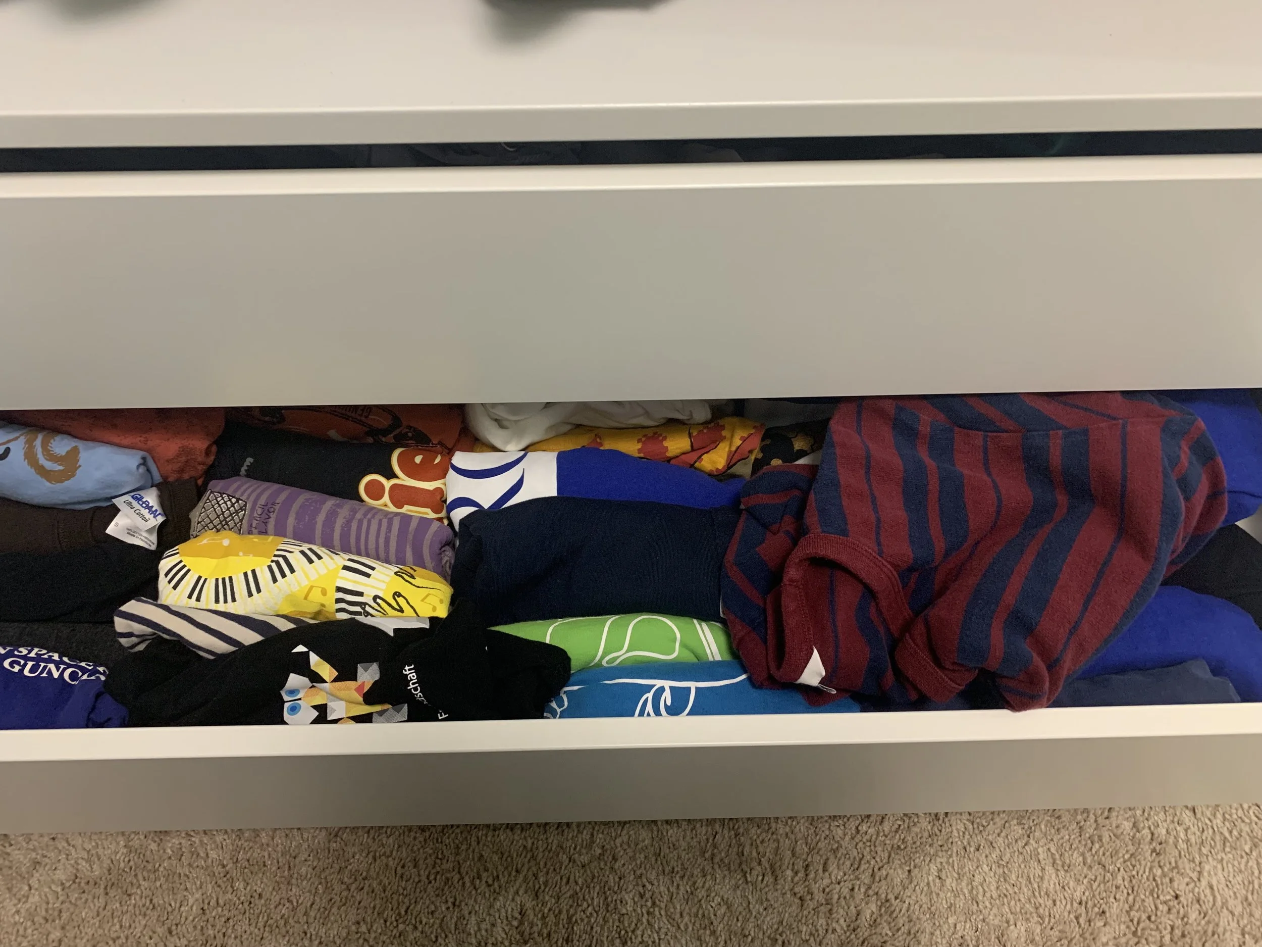 When that one shirt isn’t folded using the KonMari method!