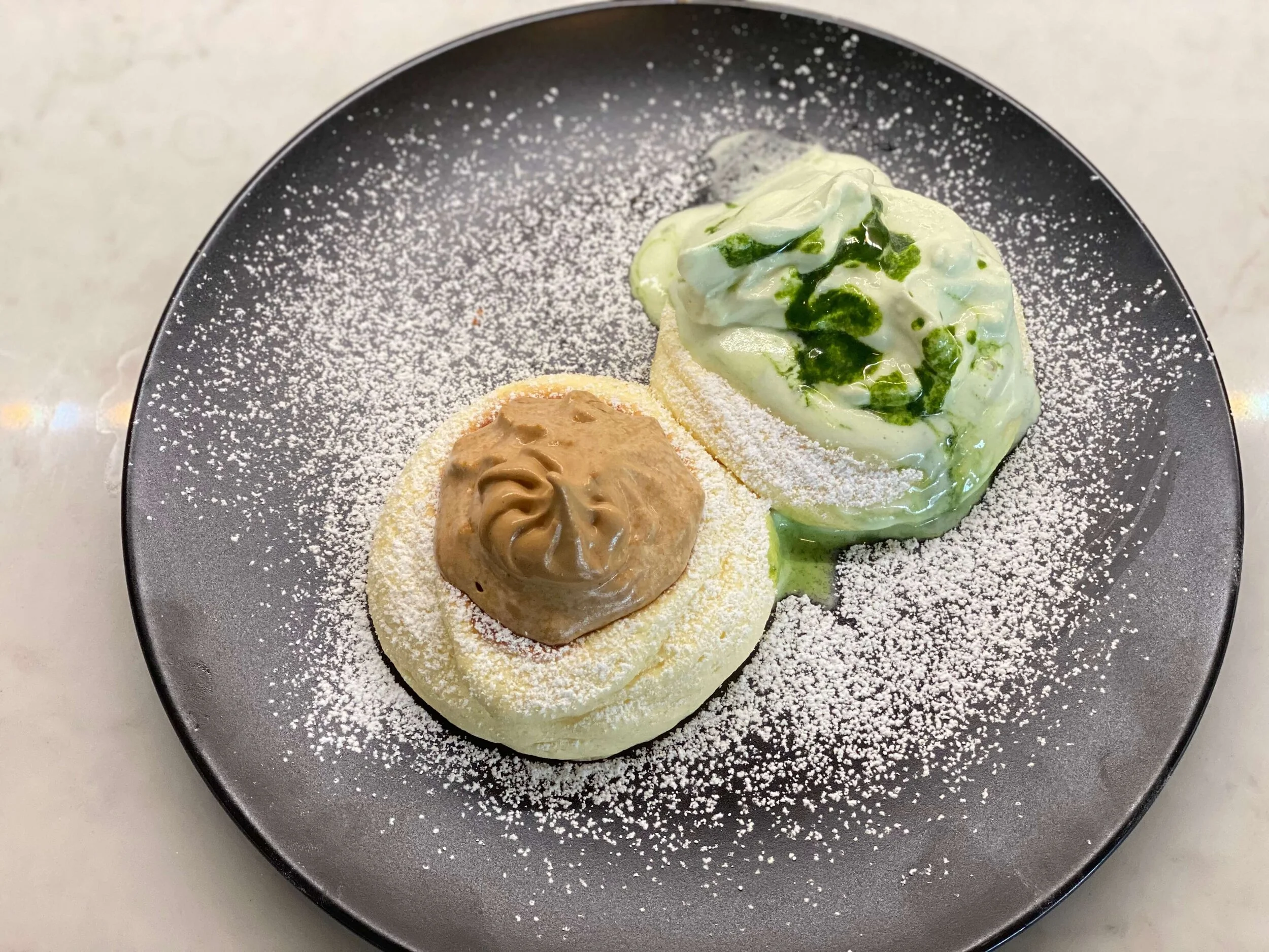 We made delicious fluffy Japanese soufflé pancakes with a super easy recipe. (Gluten-free and dairy-free included) The trick is to beat the egg whites into stiff peaks!