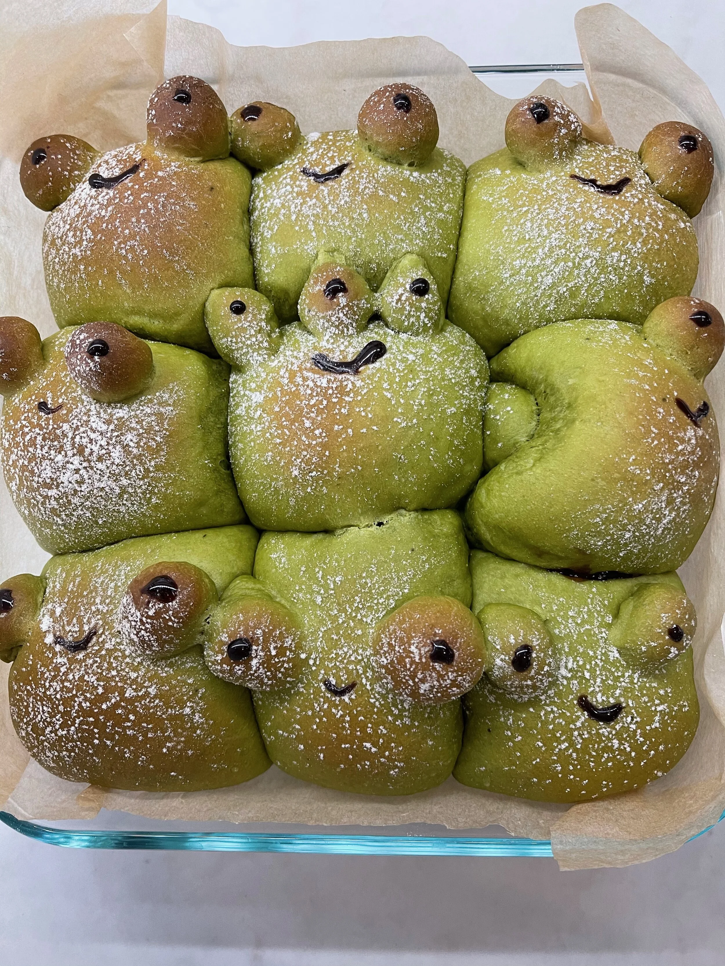Froggy Milk Bread (Matcha or Pandan flavor) without the Tangzhong Method: Make the Viral Subtle Asian Baking Froggy Milk Bread