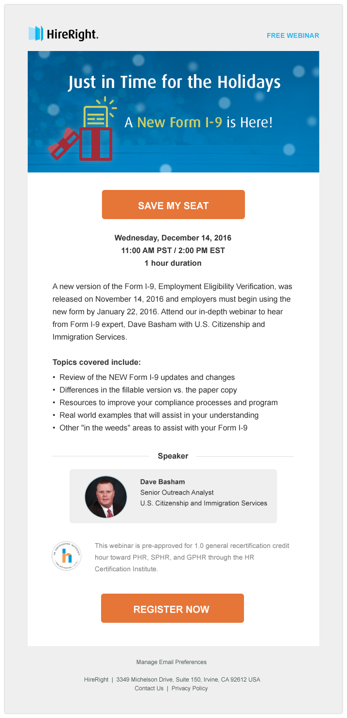 Webinar Email Template