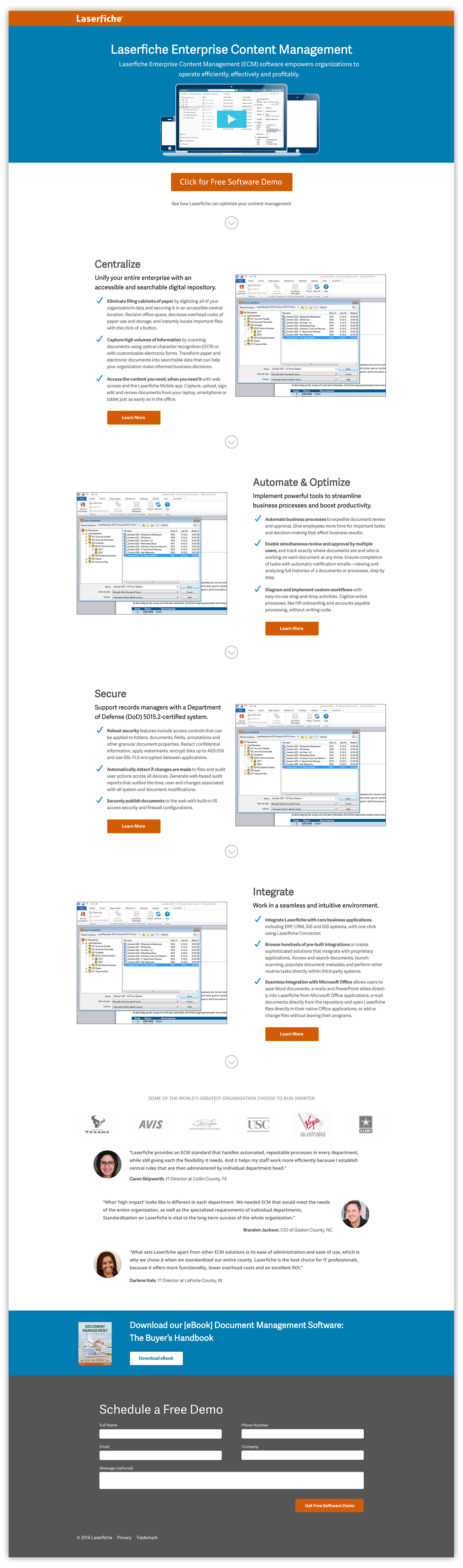 Try a Demo Landing Page Template
