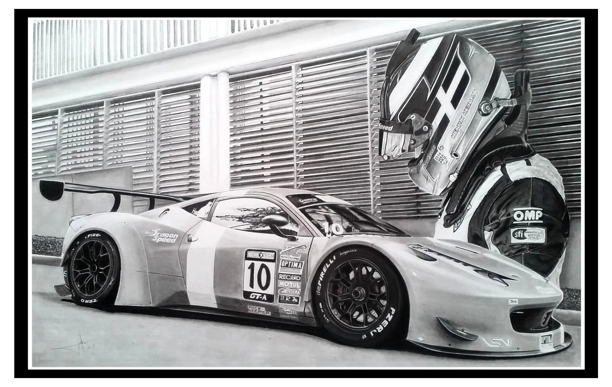 Henrik Hedman PWC, Ferrari 458 Italia.