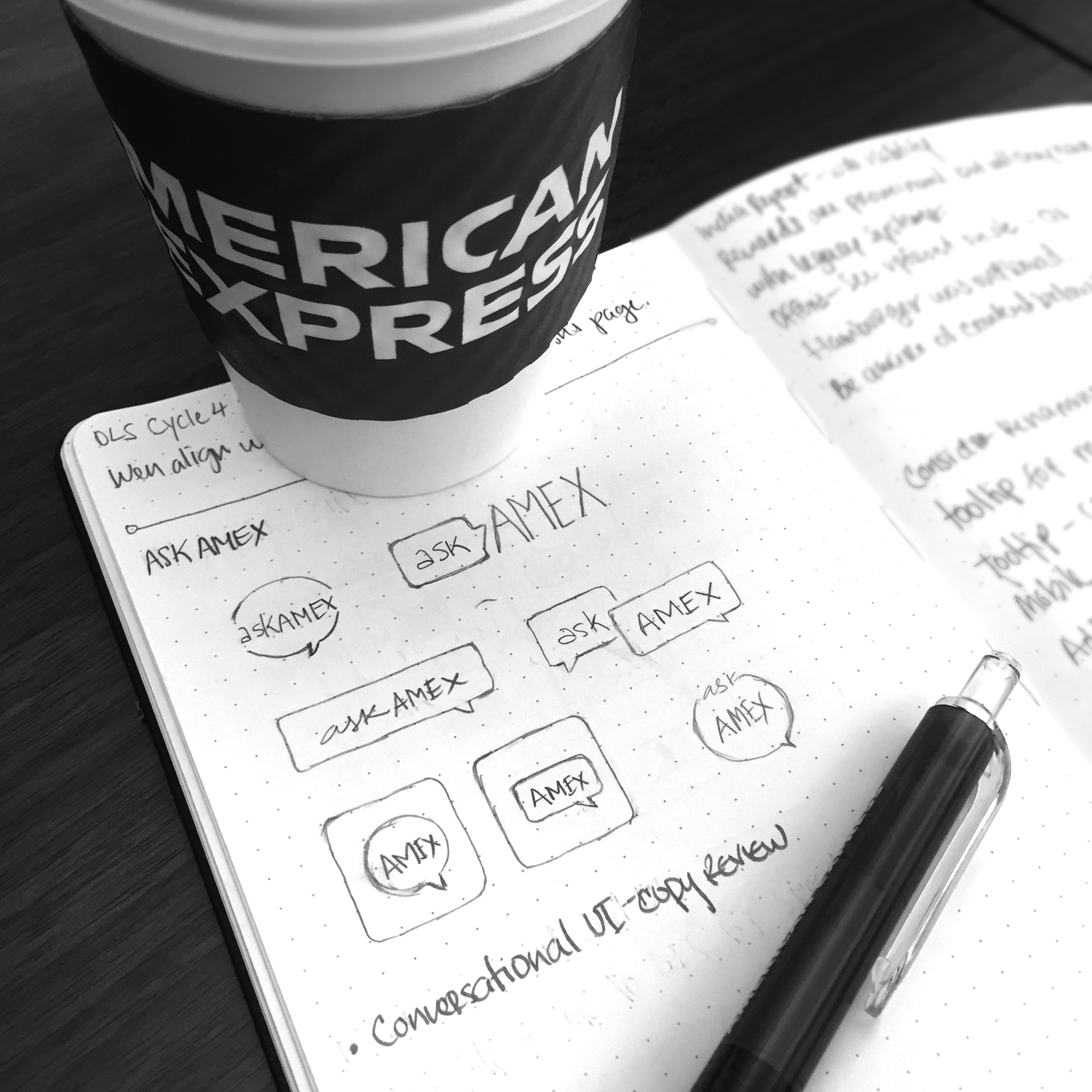 Ask Amex Logos Sketches