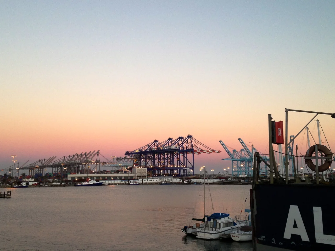 The view from Terminal Island, California.